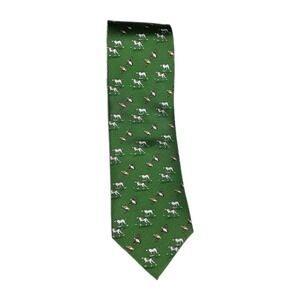 Bird Dog Bay Green Field Trial Quail Hunt Pointer Print Silk Tie 59"
